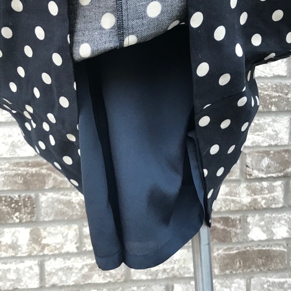 J.Crew Blue Navy Tie Straps Polka Dots Dress - Picture 10 of 12